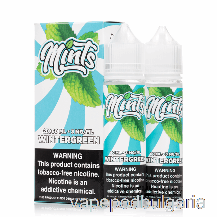 Vape 10000 Дръпки Wintergreen - Mints Vape Co - 120ml 6mg